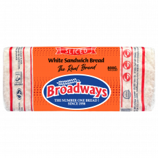 Broadways White Bread 800G