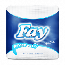 Fay Serviettes White 100S