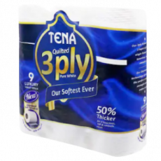 Aci Tena Toilet Rolls 3Ply White 9S