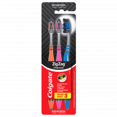 Cpl Colgate Zig Zag Charcoal 3 Pack